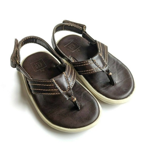 Gap Leather Sandals Toddler 7 Brown - Picture 1 of 4
